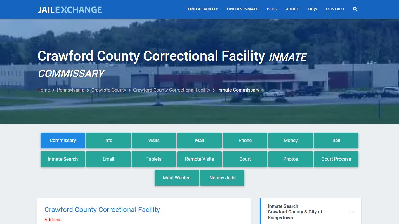 Crawford County Correctional Facility Inmate Commissary - Jail Exchange