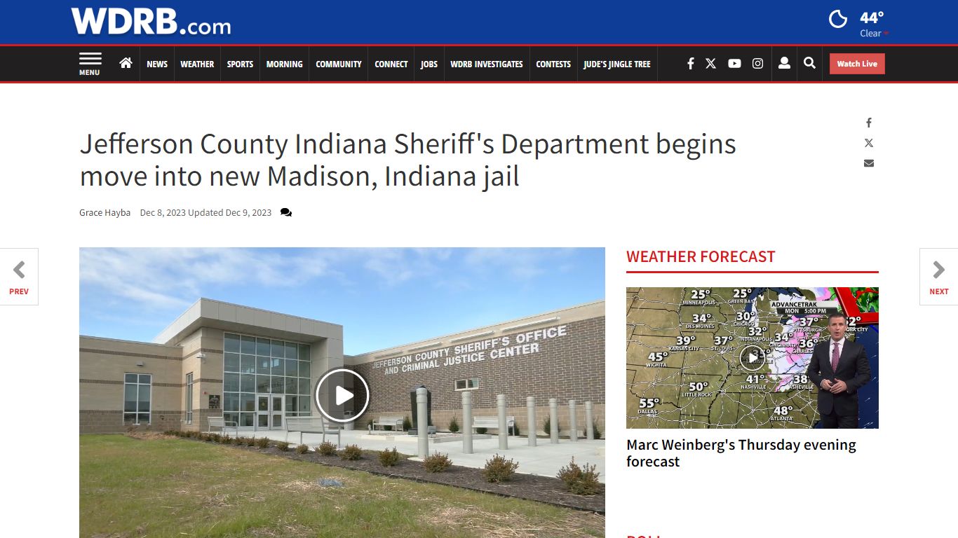 Jefferson County Indiana Sheriff's Department begins move into new ...